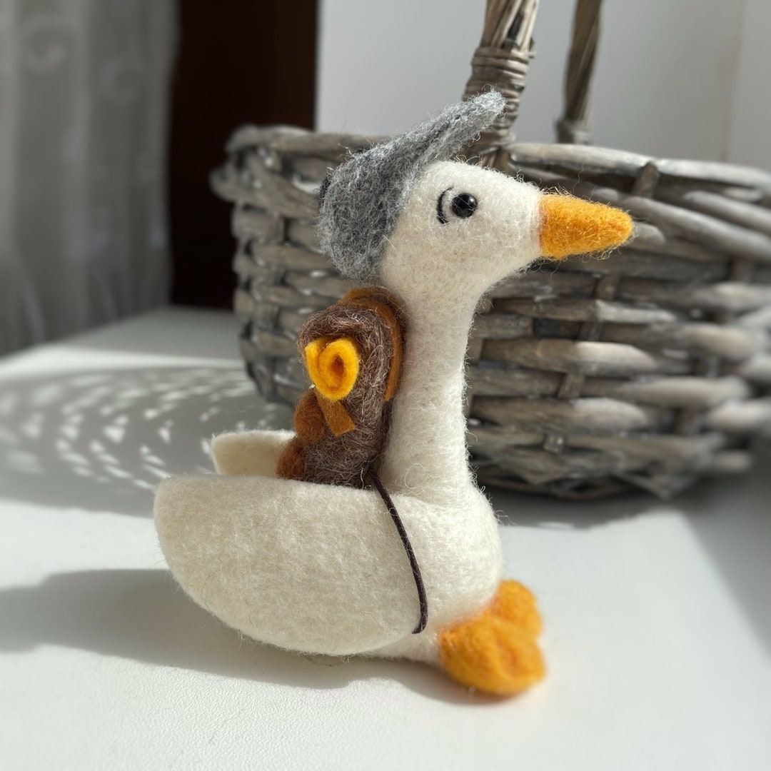 Needle Felted Goose Felting Goose Needle Felted Animal Etsy