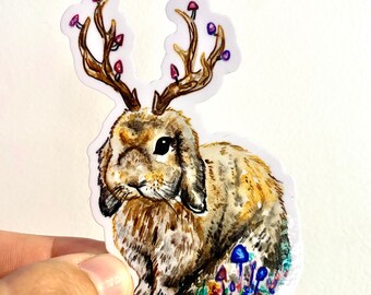 Adhesivo de acuarela de Jackalope – Vinilo adhesivo impermeable