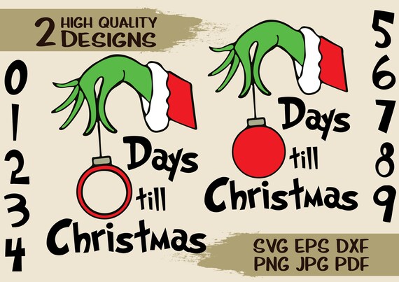 Days till Christmas svg cut file design grinch svg dr  Etsy