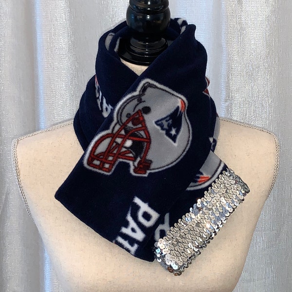 New England Patriots Fleece Bling Scarf | Patriots Fan | Patriots Scarf