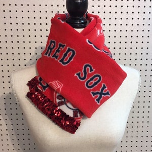 Boston Red Sox Fleece Bling Scarf | Red Sox Scarf | Red Sox Fan | Red Sox Fleece Scarf