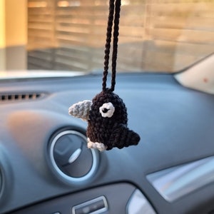 Crow car accessories Halloween rear view mirror