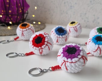 Porte-clés Eyeball Creepy Halloween porte-clés en peluche Halloween favorise les adultes