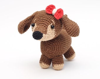 Crochet dachshund plush Dog mom gift