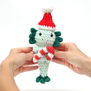 Christmas axolotl plush
