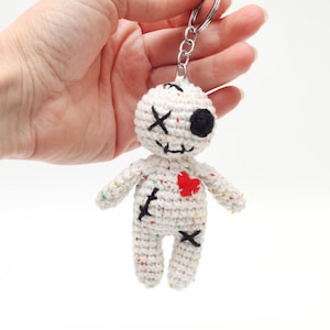 Voodoo doll keychain Creepy key chain  Spooky Valentine gifts