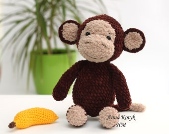 Crochet monkey toy