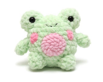 王冠をつけたカエルのぬいぐるみ - 20 cmのフルサイズのかわいい