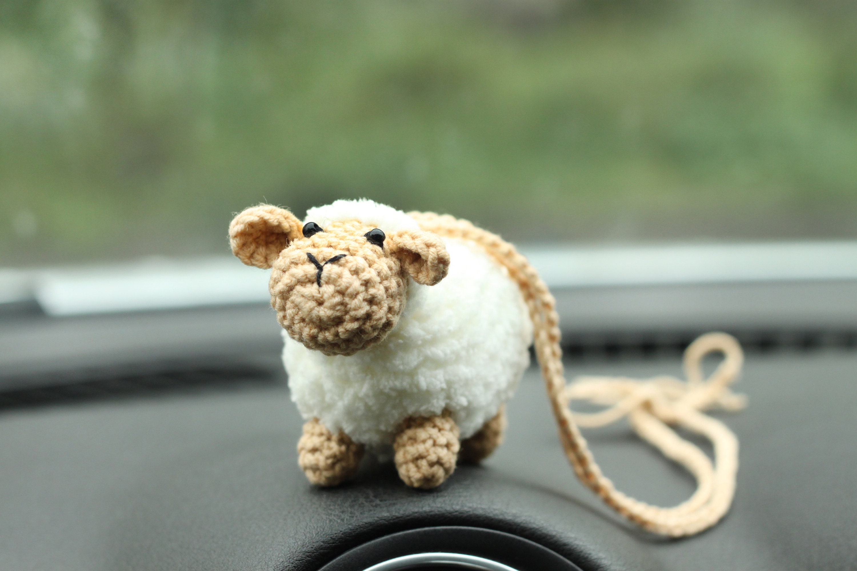 Rear View Mirror Accessories for Boyfriend Sheep Car Charm Cute
