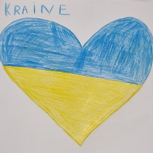 Arte infantil ucraniana Eu apoio a Ucrânia, rezo pela Ucrânia Download digital do arquivo Pequenas empresas ucranianas