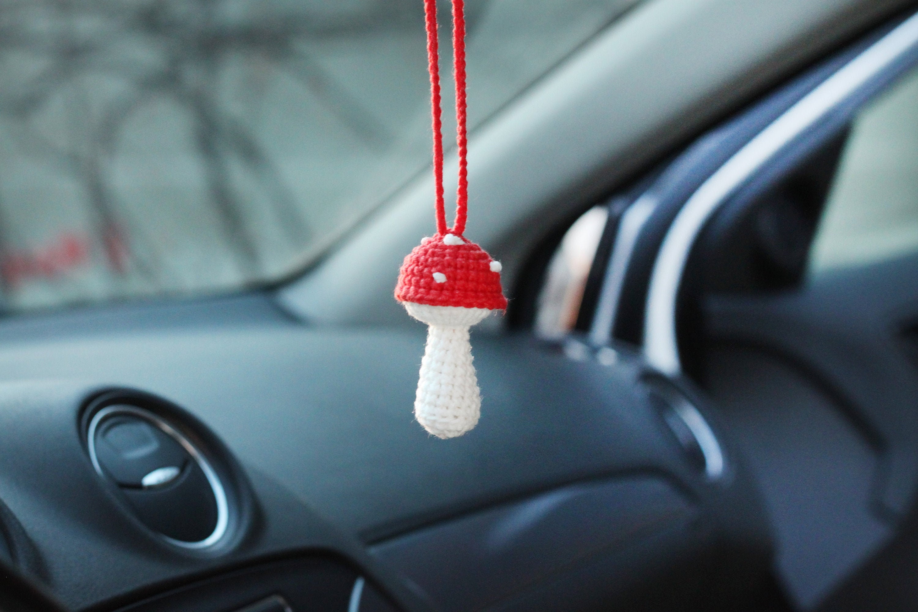Mushroom car accessories Cottagecore amanita car charm for Etsy