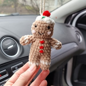 Christmas car accessories Gingerbread car hanging Rear view mirror charm