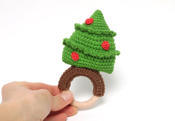 christmas baby rattle