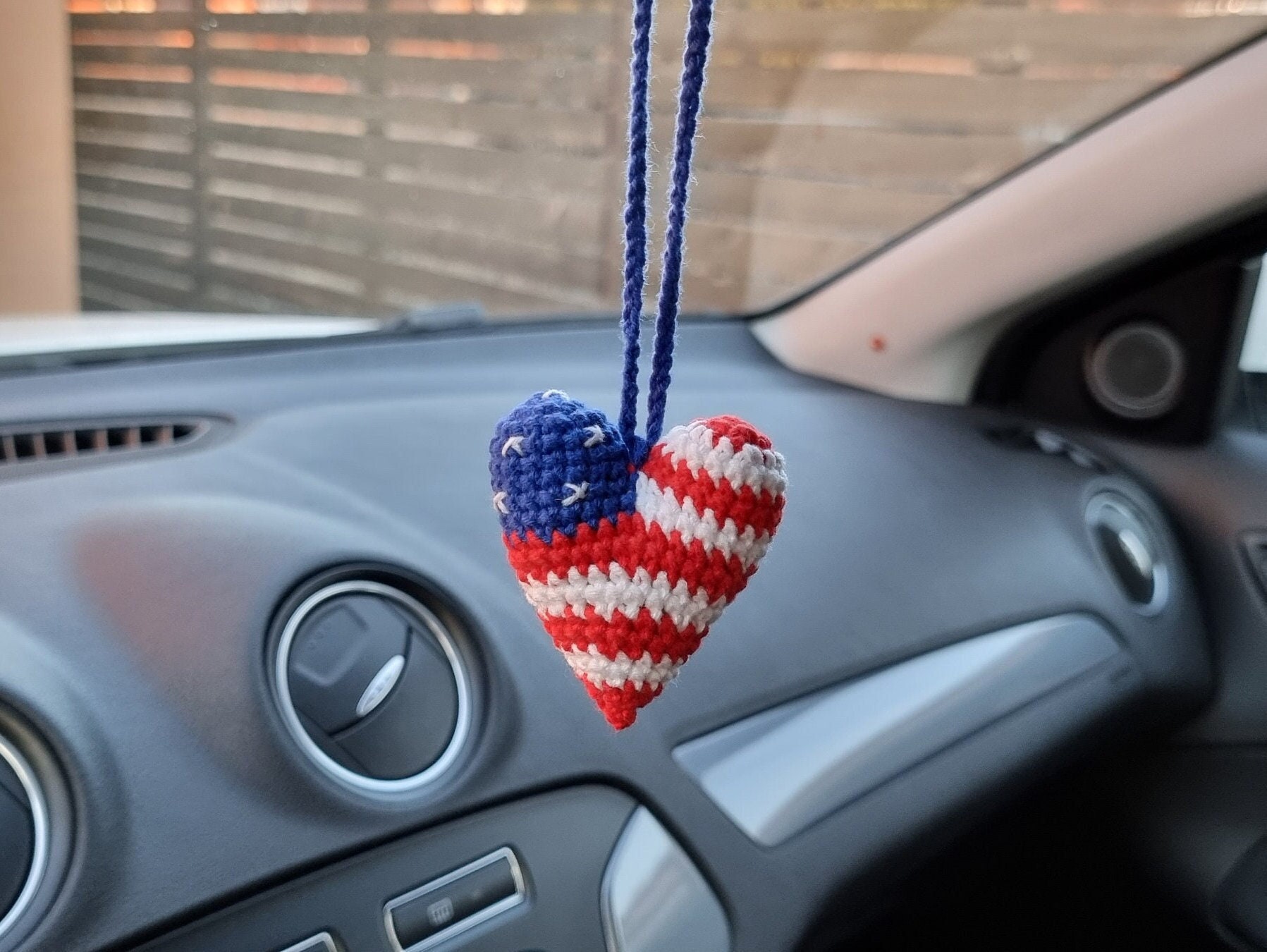 American Flag Car Accessories Rear View Mirror Hanger Patriotic