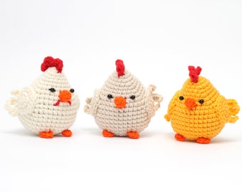Crochet chick Easter table decor Chicken plush Small Easter basket stuffers