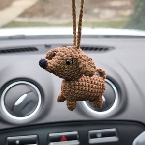 Dachshund car accessories Rear view mirror Dog car charm