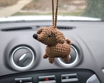 Dachshund car accessories Rear view mirror Dog car charm
