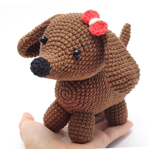 Cute dachshund dog crochet toy Dog lover gift