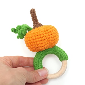 Pumpkin rattle toy