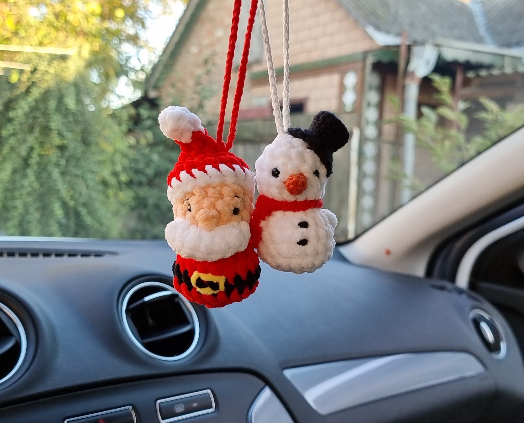 Buy Christmas Car Accessories Snowman Santa Deer Car Ornaments