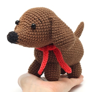 Cute dachshund dog crochet toy Dog mom gift