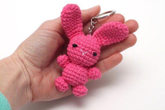 stuffed bunny keychain