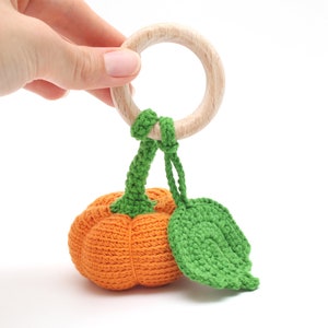 Pumpkin rattle toy