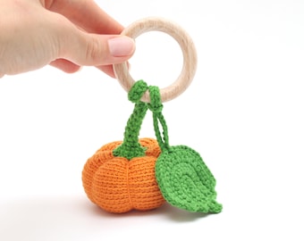 Pumpkin rattle toy