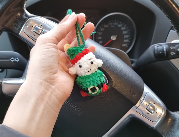 Père Noël Au Volant D'une Voiture Cadeau Ornement De Noël