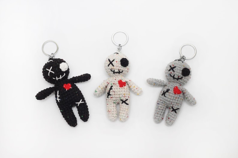 Voodoo Doll Keychain Creepy Key Chain Spooky Valentine Gifts - Etsy