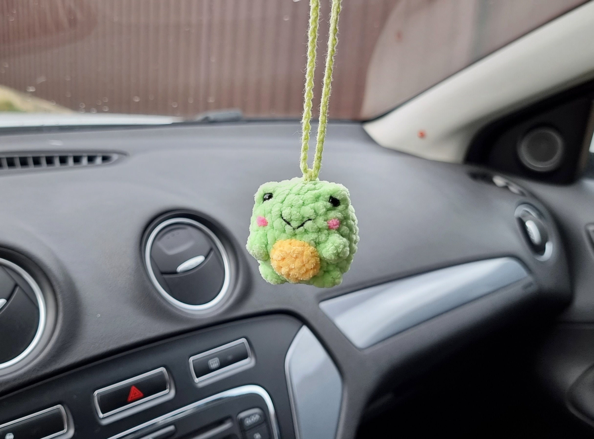 Crochet Frog and Mushroom Car Rear View Mirror Accessories, Car Decoration  for Woman, Car Mirror Hanging, Teens Interior Rear View Mirror 
