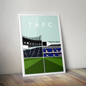 Tottenham Stadium A4 Glossy Poster - White Hart Lane