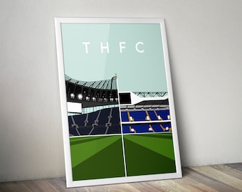 Pôster A4 brilhante do Estádio Tottenham - White Hart Lane