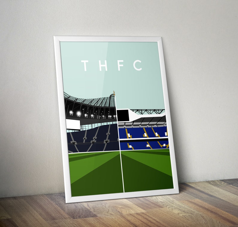 Thfc Letters Tottenham Stadium A4 Glossy Poster - White Hart Lane - Etsy