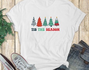 Tis The Season Tee, Christmas Shirt, Retro Christmas Shirt, Cute Holiday Shirt