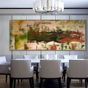 Abstract Painting Large Modern Wall Art Contemporary Panoramic Painting  Abstract Oil Painting on Canvas Modern Home DecorART