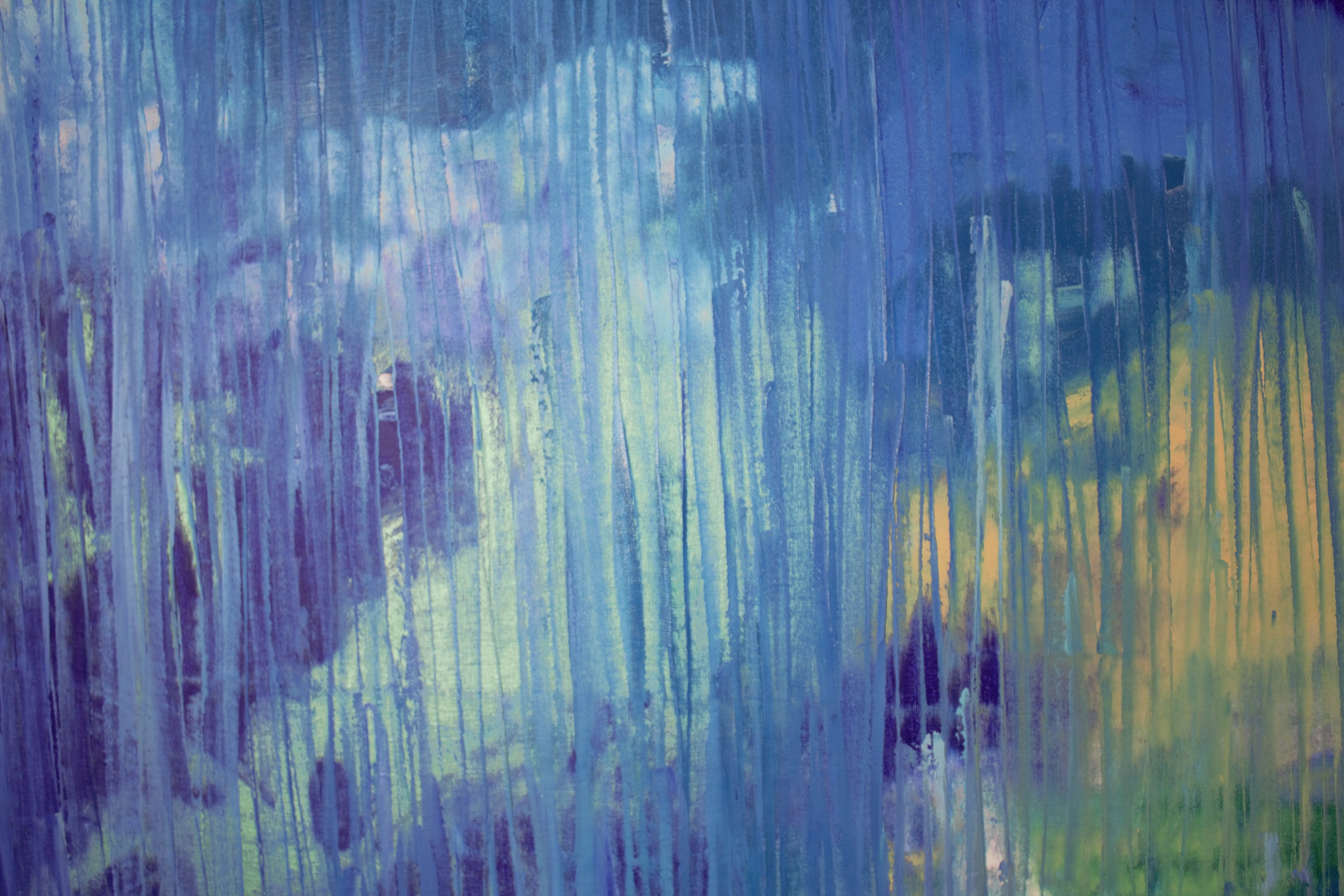 Abstract Art Oil Blue Painting on Canvas Large Abstract Etsy UK