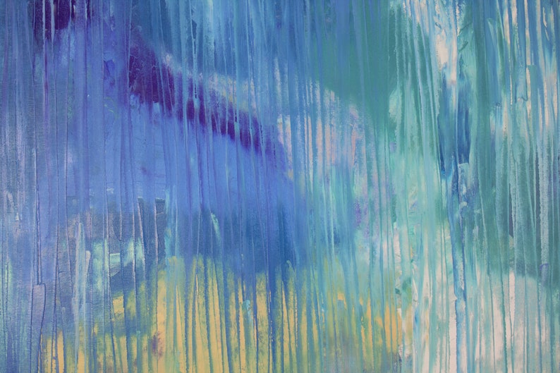 Abstract Art Oil Blue Painting on Canvas Large Abstract Etsy UK