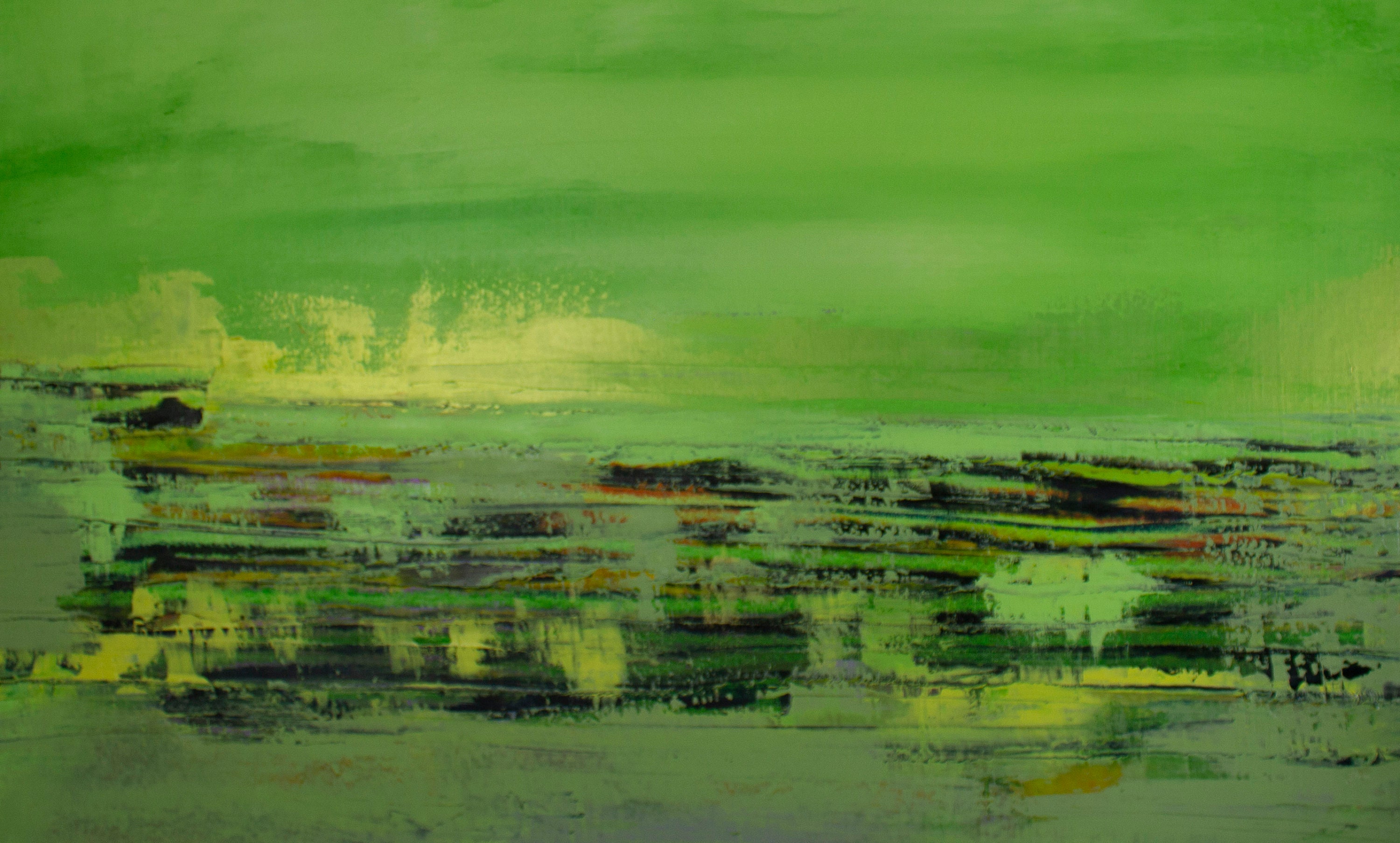 Large Soft Green Oil Painting on Canvas Large Painting on Etsy