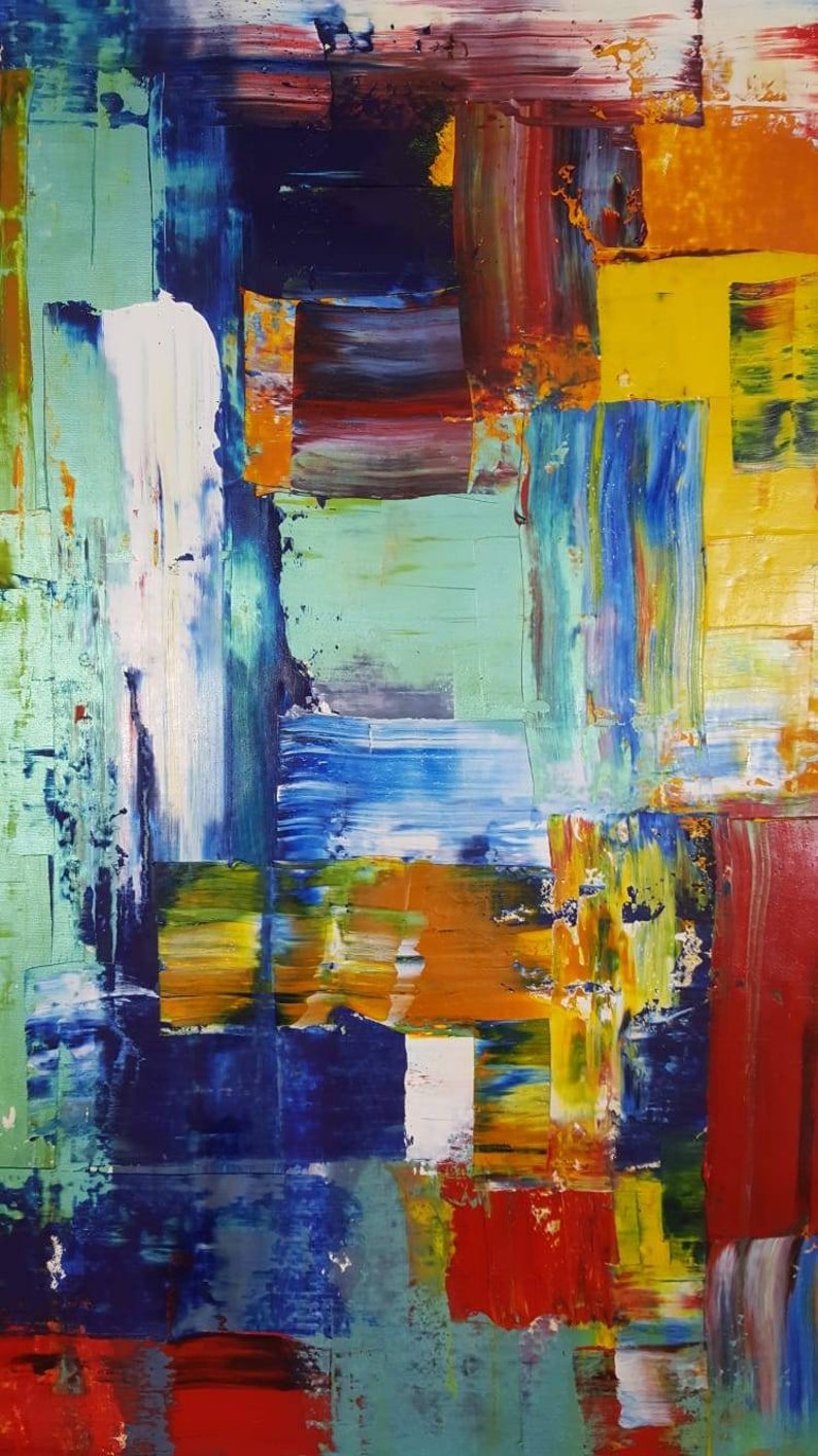 Original Abstract Oil Painting on Canvas Large Abstract Etsy