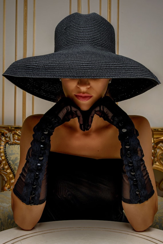 AUDREY Negro Hombres Mujeres guantes largos de malla Guantes de opera Guantes de malla negra transparente Lenceria sexy erotica Etsy Mexico