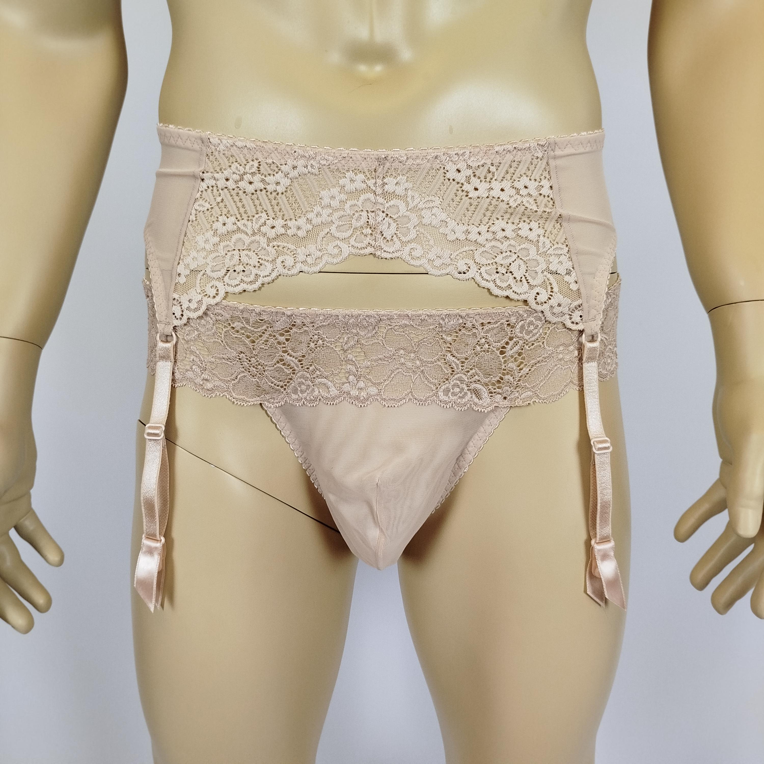 men in garter belts and stockings Prowler Male Lace Garter Set - Red main image 0