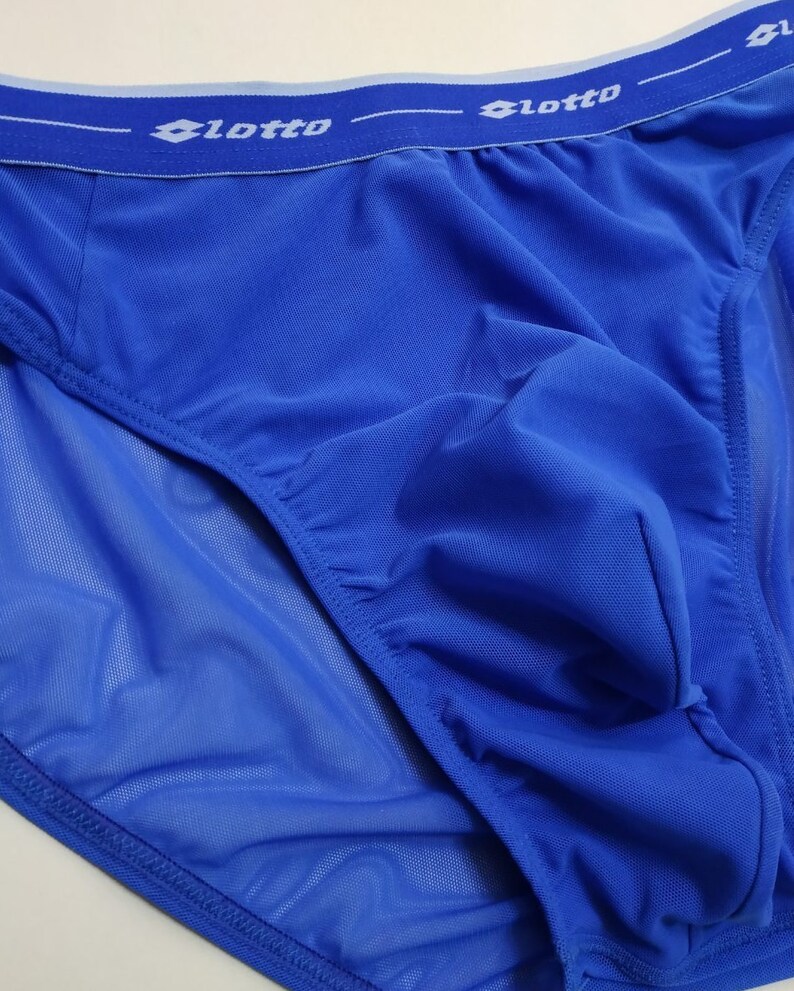Royal blue mesh Briefs Mens Brief Mens Underwear See through Lingerie Enlarge pouch mens briefs extended pouch briefs mens mesh briefs