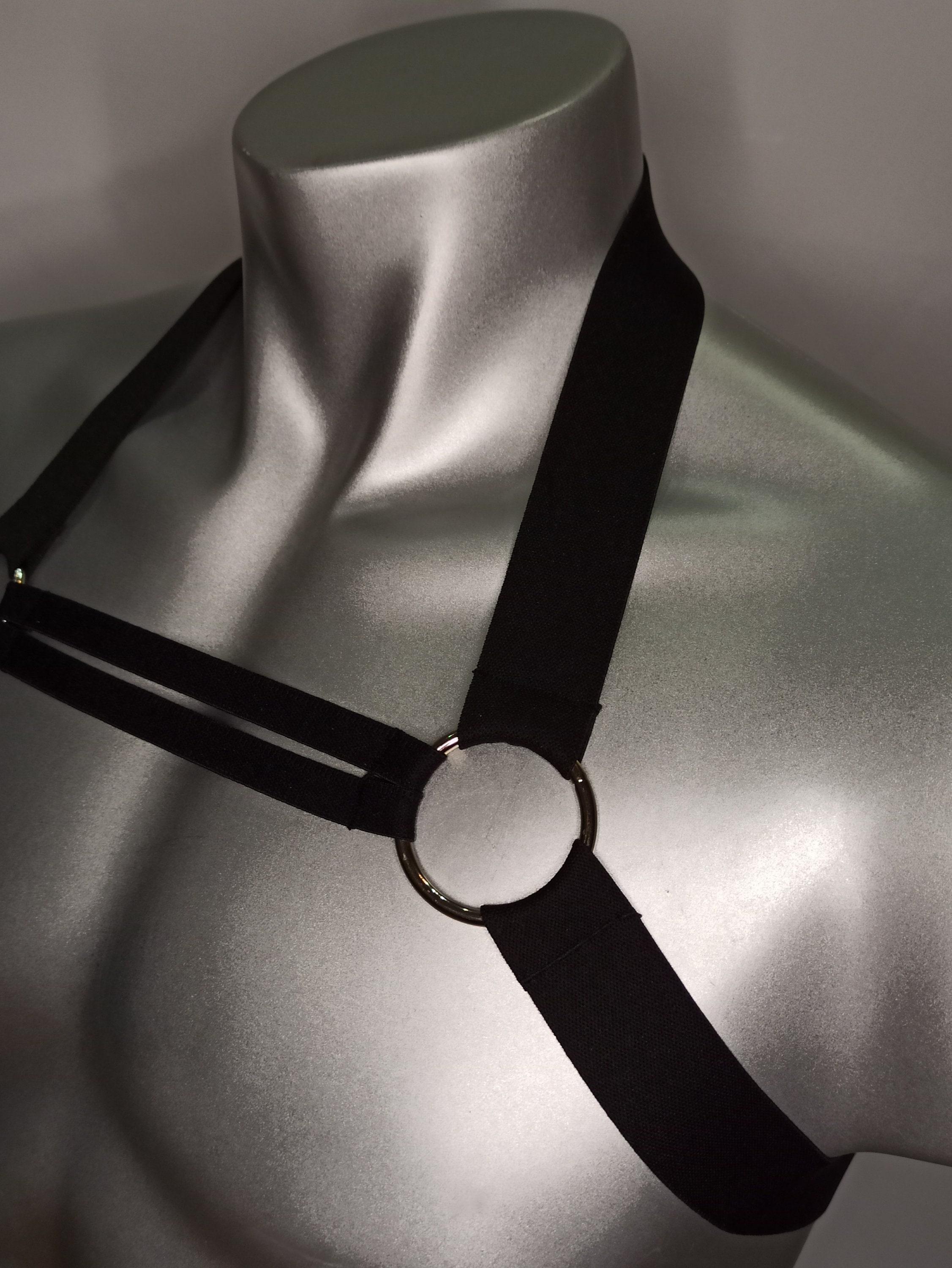 8R Men Black Elastic harness set strap harness Etsy