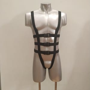 Men Full Body Black Elastic Harness