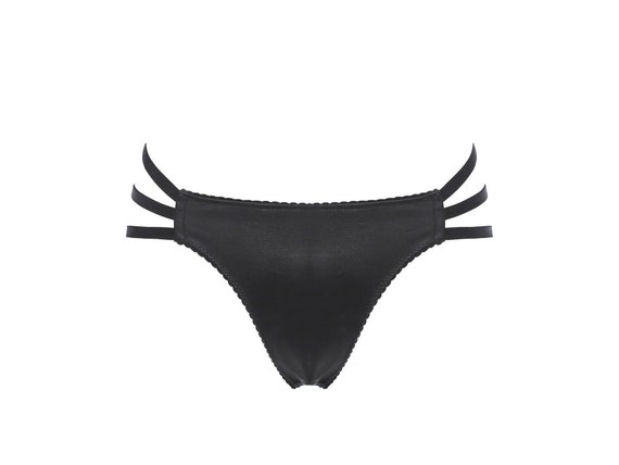 black leather panties