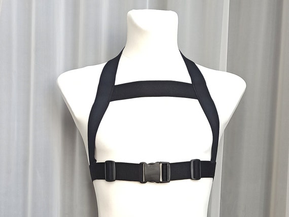 Fast4 Men Black Elastic chest harness