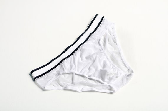 White Mesh Briefs Mens Brief Mens Underwear See Through Lingerie Enlarged  Pouch Mens Briefs, Mens Mesh Briefs, Extended Pouch Briefs 