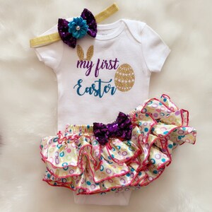 First Easter outfit -Baby girl&#39;s First Easter ,Easter Bunny,Easter Bloomer,Newborn Easter Outfit
