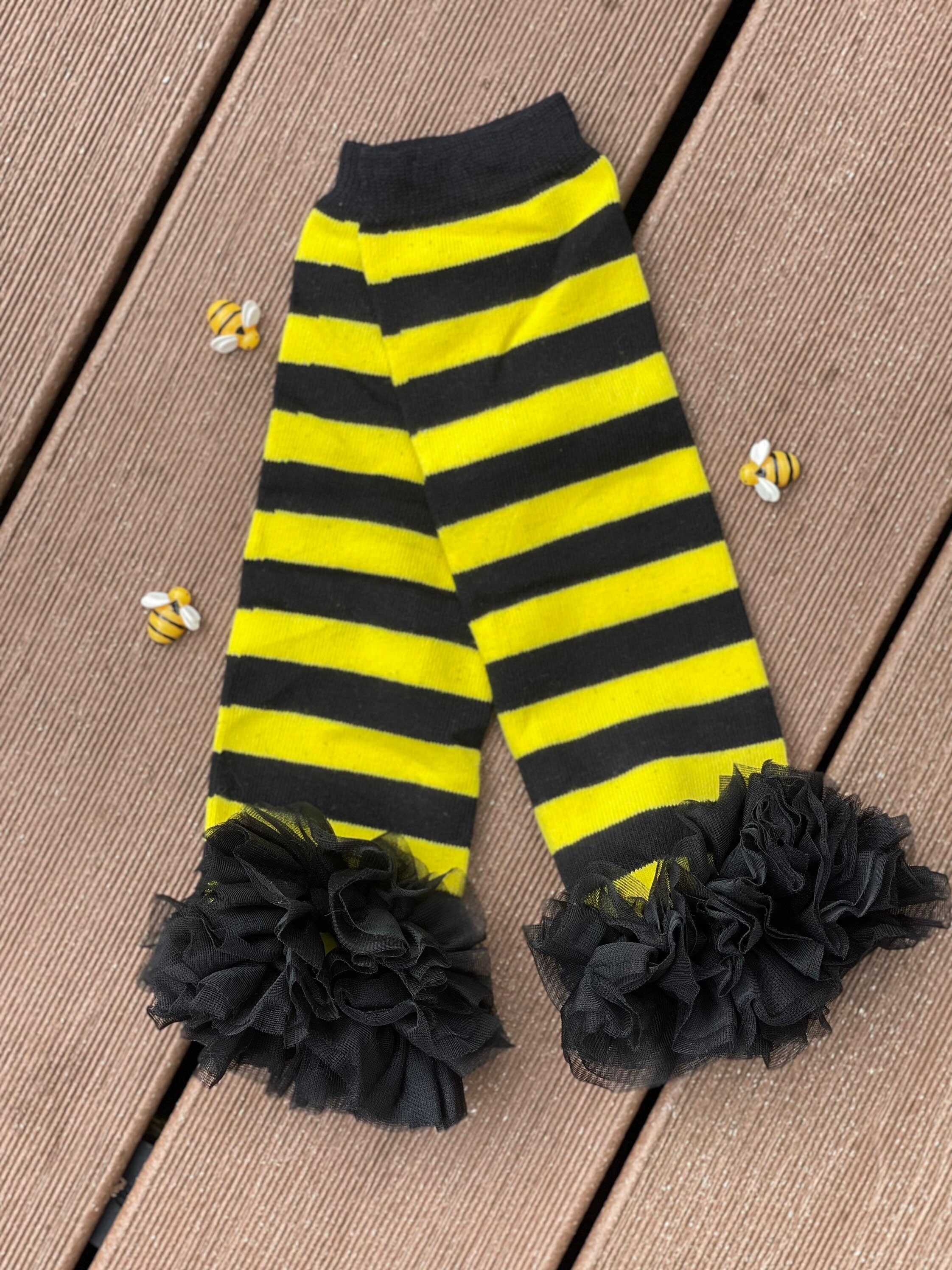 Bumble Bee -Bumble Bee Legwarmer , Halloween accessory, first Halloween , Bumblebee  costume, NB Legwarmer